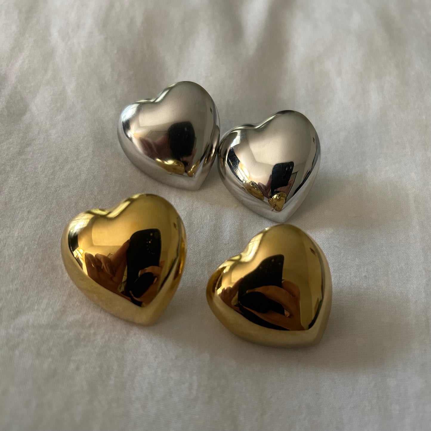 Chunky heart earrings