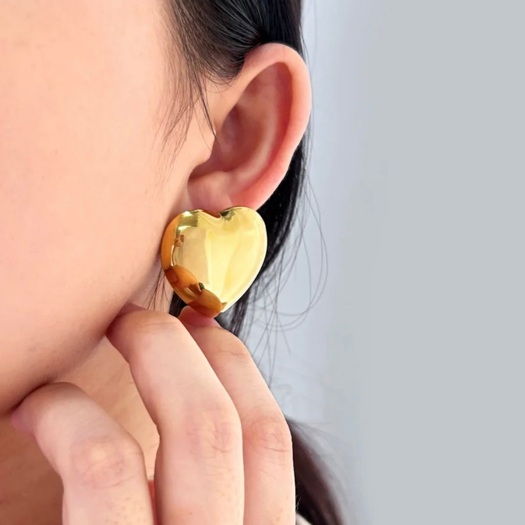Chunky heart earrings