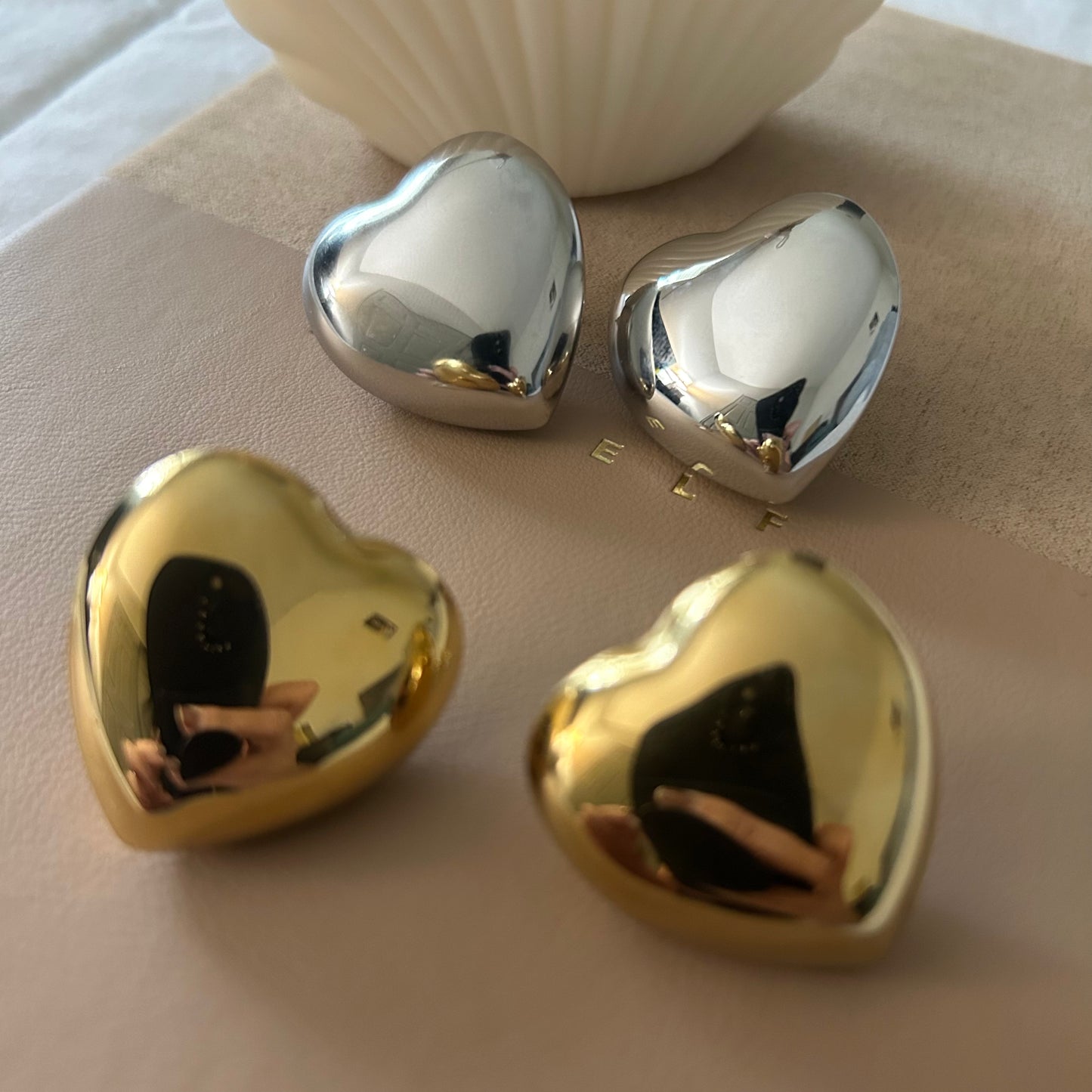 Chunky heart earrings